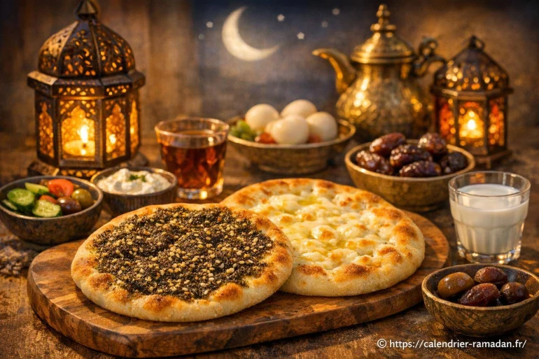 Manakish libanais : le pain plat garni idéal pour le suhoor