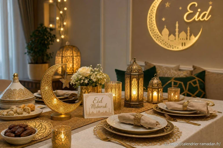 Décoration de table Eid : astuces pour un repas élégant et chaleureux