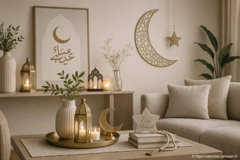 Décoration minimaliste pour l’Eid : sobriété et élégance à la maison