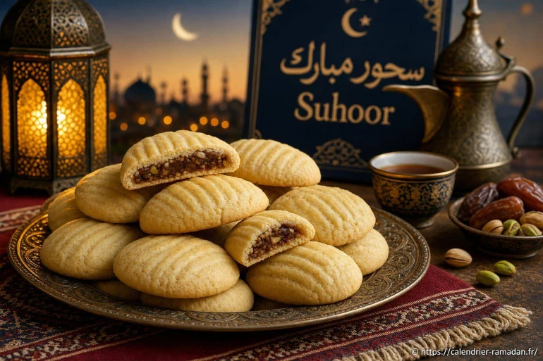 Kleicha irakienne : biscuits fourrés pour le suhoor