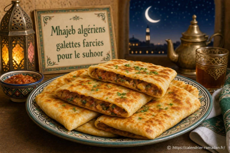 Mhajeb algériens : des galettes farcies parfaites pour le suhoor