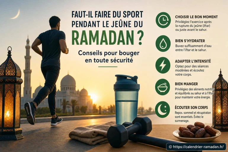 Faut-il faire du sport pendant le jeûne du ramadan ? conseils pour bouger en toute sécurité