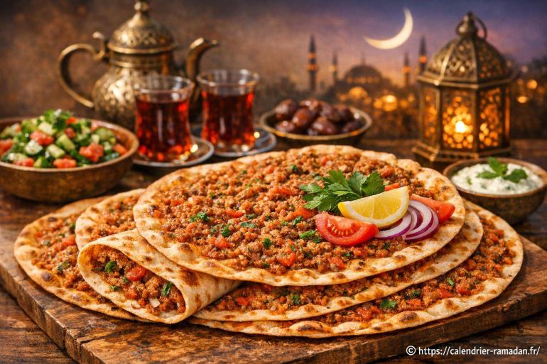 Lahmacun turc : la pizza fine à la viande idéale pour le ftour