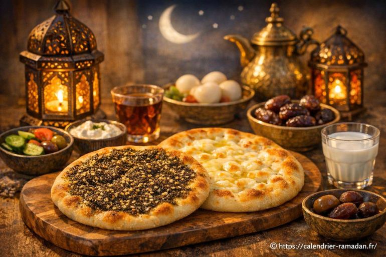 Manakish libanais : le pain plat garni idéal pour le suhoor
