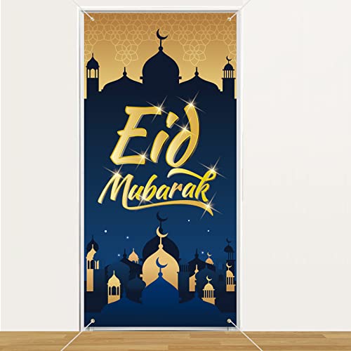 DPKOW Aïd Moubarak Bannière Décoration pour Islamique Nouvel