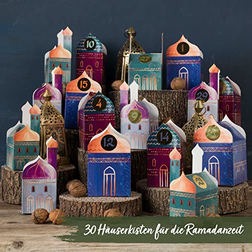 Ramadan Lot de 30 boîtes de rangement pliables colorées à po