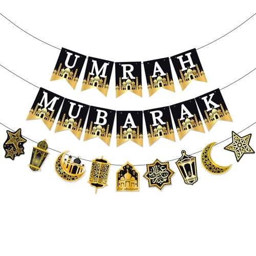 AhfuLife Umrah Mubarak Decoration, Decoration Omra Mubarak B