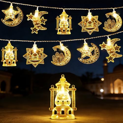 Guirlande lumineuse Ramadan - 1,5 m - 10 LED - Décoration po